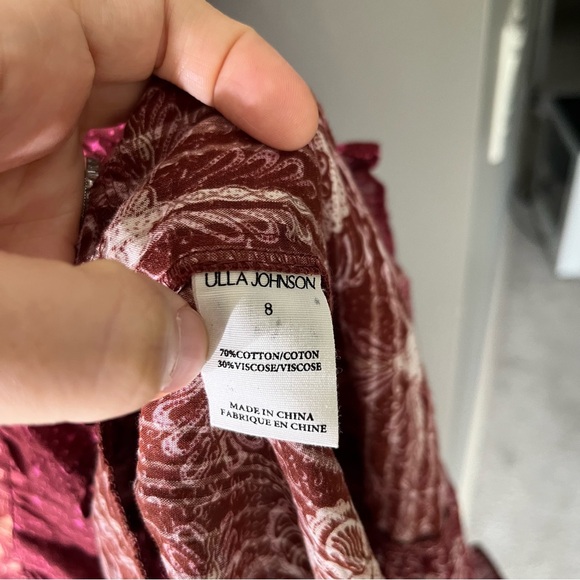 Ulla Johnson Elli Dress Amaranthus Size 8 – Floor Sample, Paper Tag Only - Picture 11 of 13